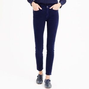 J. Crew Navy Blue Skinny Corduroy Pants